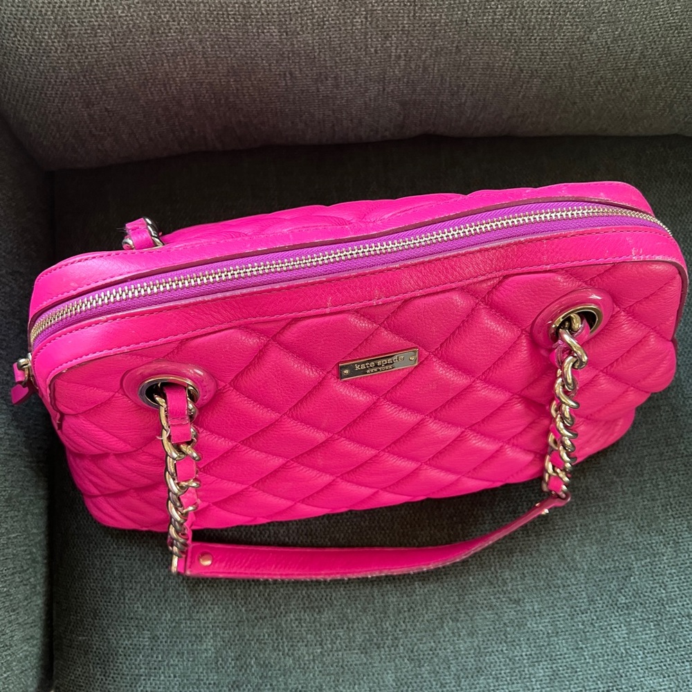 Kate Spade Bright Pink Quilted Women's Purse - Picture 5 of 15
